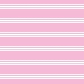 FS Light Pink and White Ticking Stripe Horizontal