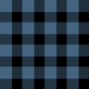 1 Inch Vichy Check Blue and Black | One Inch Buffalo Check
