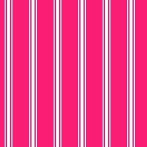 FS Magenta Pink and White Ticking Stripe 
