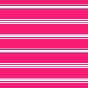 FS Magenta Pink and White Ticking Stripe Horizontal