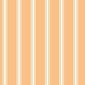 FS Peach and White Ticking Stripe