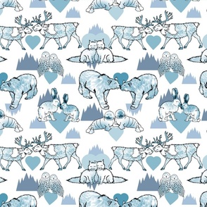 Arctic Animals Love (Icy Glacier Blue) 