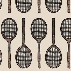 Vintage Tennis Racket Court Sports