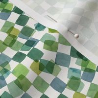 Small / St Patrick's Day Checkerboard Mosaic Green