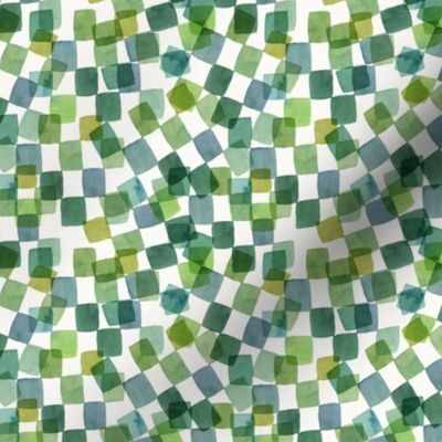 Small / St Patrick's Day Checkerboard Mosaic Green