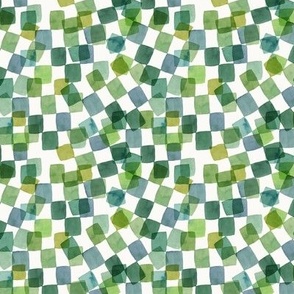 Small / St Patrick's Day Checkerboard Mosaic Green