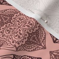 Traditional Block Print Design in Shades of Pink