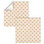 Quilted Orange Hearts