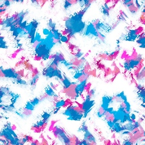 Light blue and pink brush strokes on white