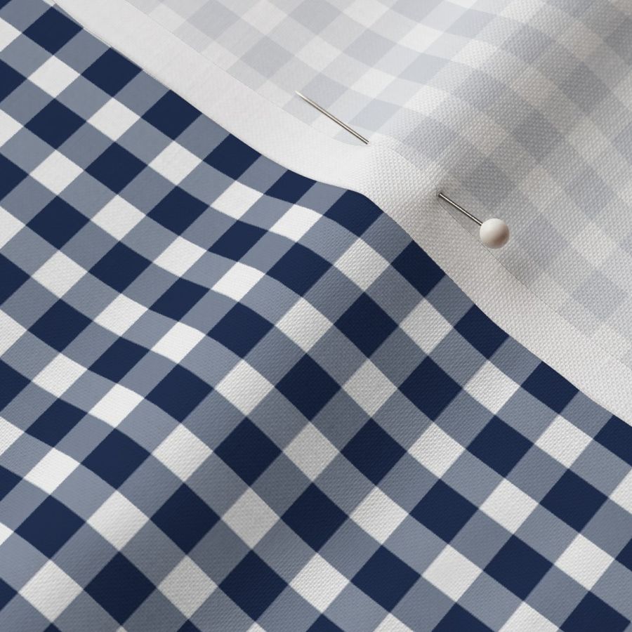 1/4 Inch Dark Blue Buffalo Check | Quarter Inch Vichy Check