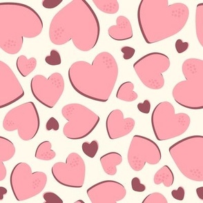 Valentine's Day Scattered Hearts