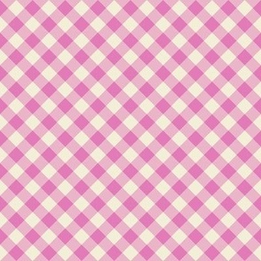Small-Pink Diagonal Gingham