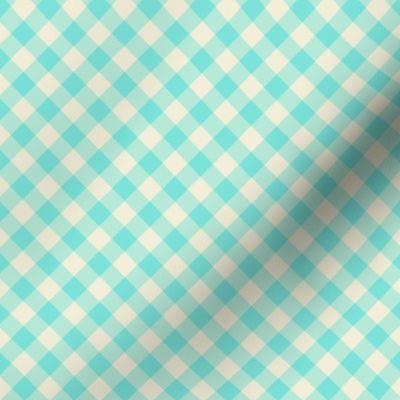 Small-Light blue Diagonal Gingham