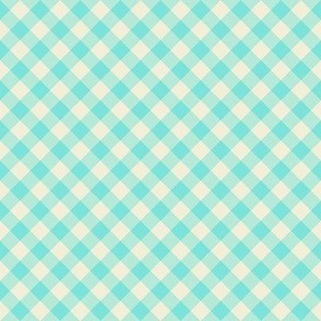 Small-Light blue Diagonal Gingham
