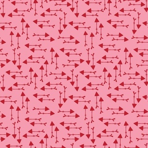 Arrows - Red on Pink