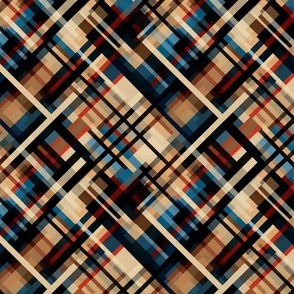 Abstract Plaid Fusion - Bold Texture 