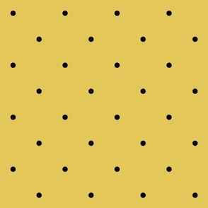 Black Polka Dots on Bright Yellow