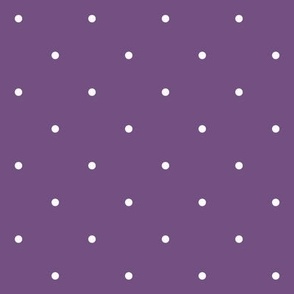 White Polka Dots on Purple