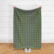 pickleball floral - small scale - green 