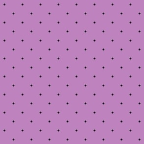 Small Black Polka Dots on orchid pink