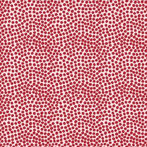Mini Paint Dots - Red on Blush Pebbled Pattern