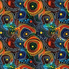 Aboriginal Dreamtime: Vibrant Dot Art  