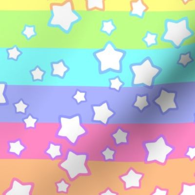 rainbow stars - L