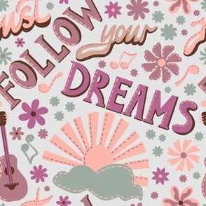 Just follow your dreams. Vintage pink peach colors