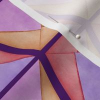 Origami Paper Cups on Purple Large Scale