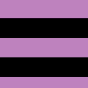 4 inch stripes black and orchid pink