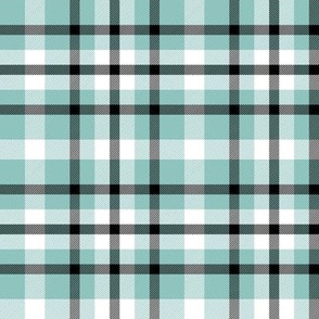 Light Blue Plaid with Black and White