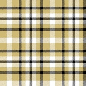 Mustard Yellow Plaid with Black and White