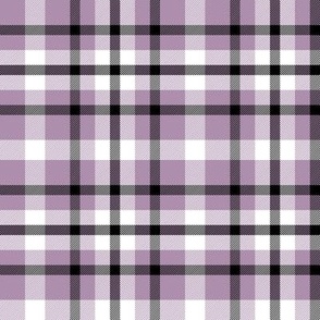 Light Violet Lavender Purple Plaid with Black and White