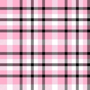 Light Baby Pink Plaid with Black and White