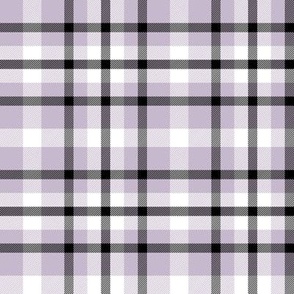 Light Lavender Purple Plaid with Black and White