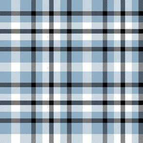 Light Blue Plaid with Black and White