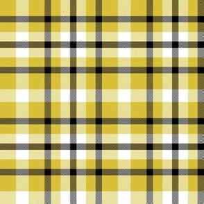 Bright Yellow Plaid with Black and White