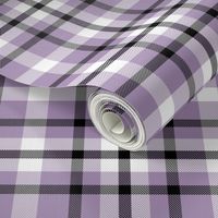 Violet Purple Plaid with Black and White