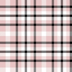 Light Pink Plaid with Black and White