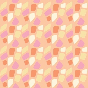 Retro tiles - peach