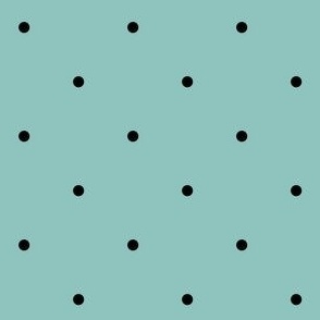 Modern Black Polka Dots on Light Blue