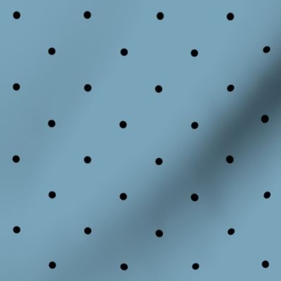 Modern Black Polka Dots on Light Blue