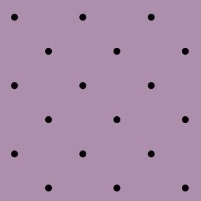 Modern Black Polka Dots on Light Purple