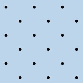 Simple Black Polka Dots on Light Blue