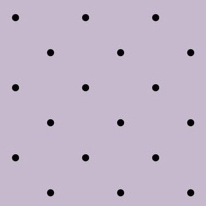 Simple Black Polka Dots on Light Lavender Violet