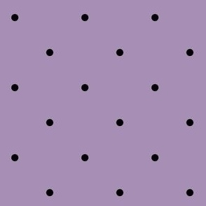 Simple Black Polka Dots on Violet Purple