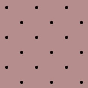 Simple Black Polka Dots on Terracotta Red