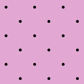 Simple Black Polka Dots on Pink