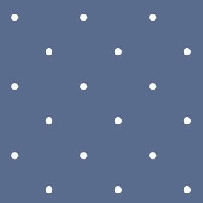 Cute White Polka Dots on blue