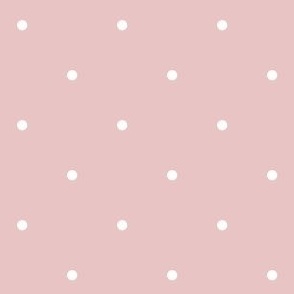 Cute White Polka Dots on baby pink